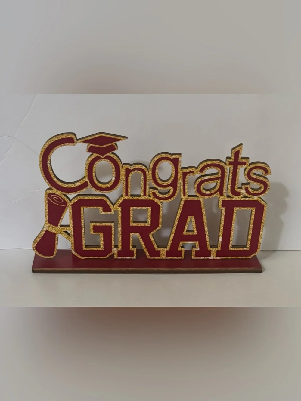 Graduation table signs 4 total & 2 banners maroon & gold